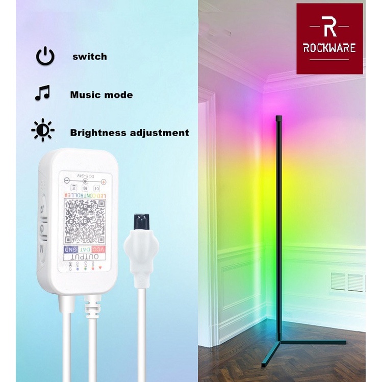 AKN88 - ROCKWARE LED Wall Corner Atmosphere RGB Lamp - Lampu Hias LED 156 cm