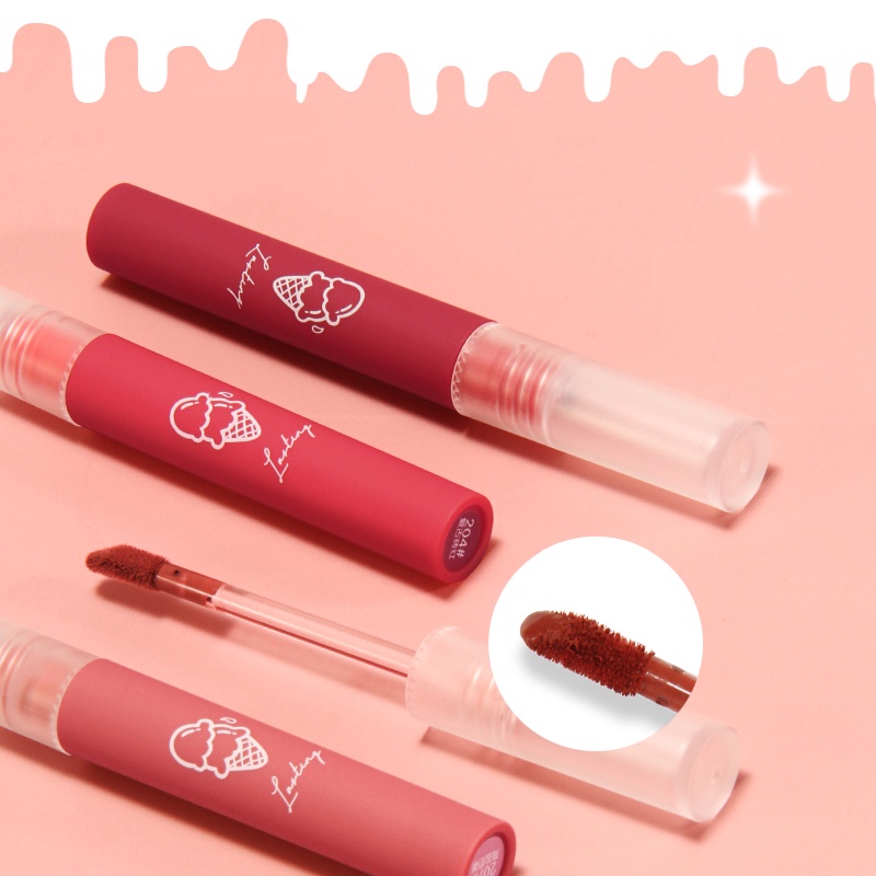 Heng Fang Rich Ice Cream Liptin Mate Lipgalze Tahan Lama dan Super Mate Lipstik