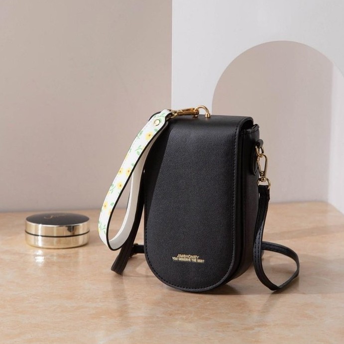 LOUISA Tas Selempang Hand Sling Tote Bag Wanita Mini Bag Kecil Imut Keren Kulit Original Jims Honey