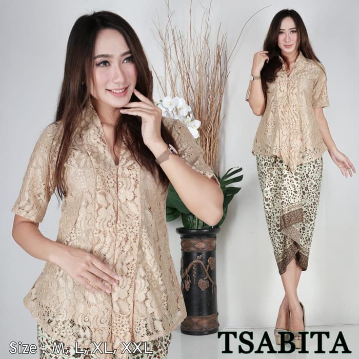 kebaya brukat floy pendek trendy