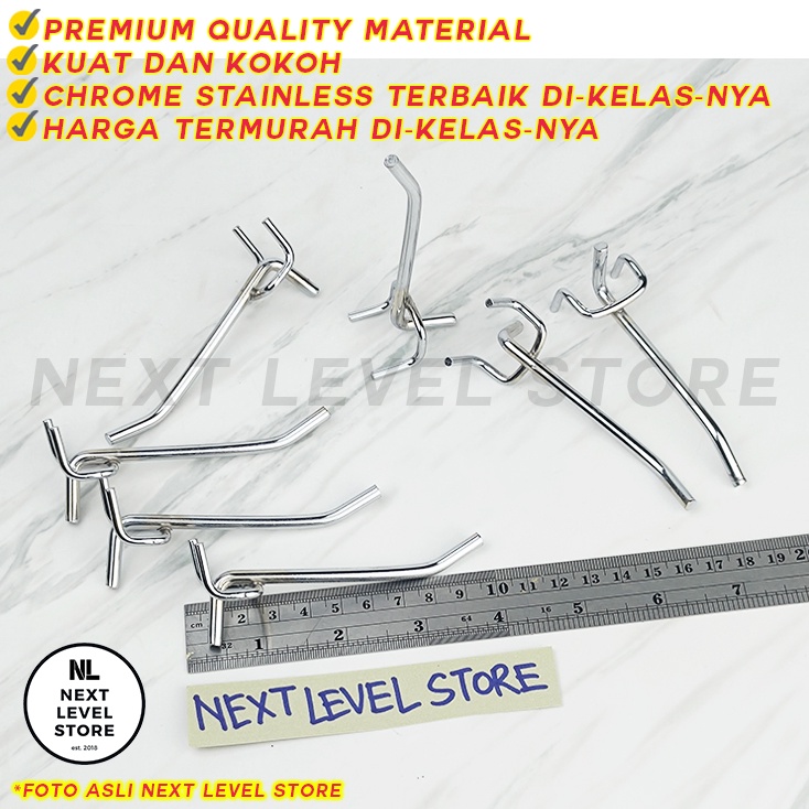 Triangle Hook Ram Tripod 10 CM Display Besi Stainless TEBAL 4.8mm 5mm ( Jarak Antar Kaki 2,5cm) LINK GROSIR