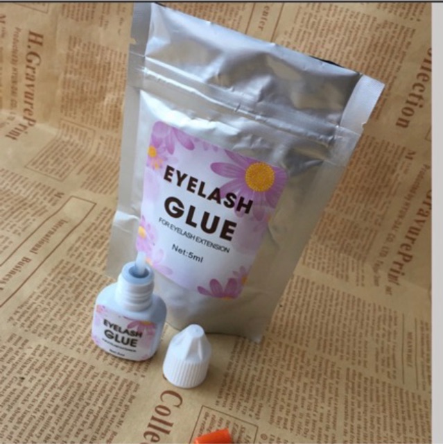 EYELASH EXTENSION GLUE FLOWER SUPER BEST BULU MATA / LEM BULU MATA FLOWER BUNGA LEM Pouch