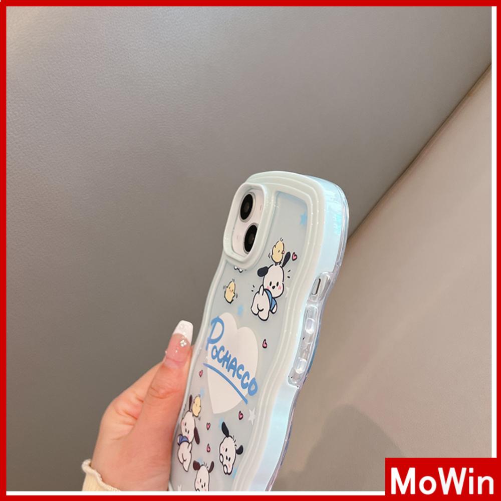 iPhone Case Candy Color Wave 2-in-1 Silicone Soft Case Airbag Shockproof Protection Camera Cute Cartoon Puppy Compatible For iPhone 11 Pro Max 13 Pro Max 12 Pro Max 7Plus xr XS Max
