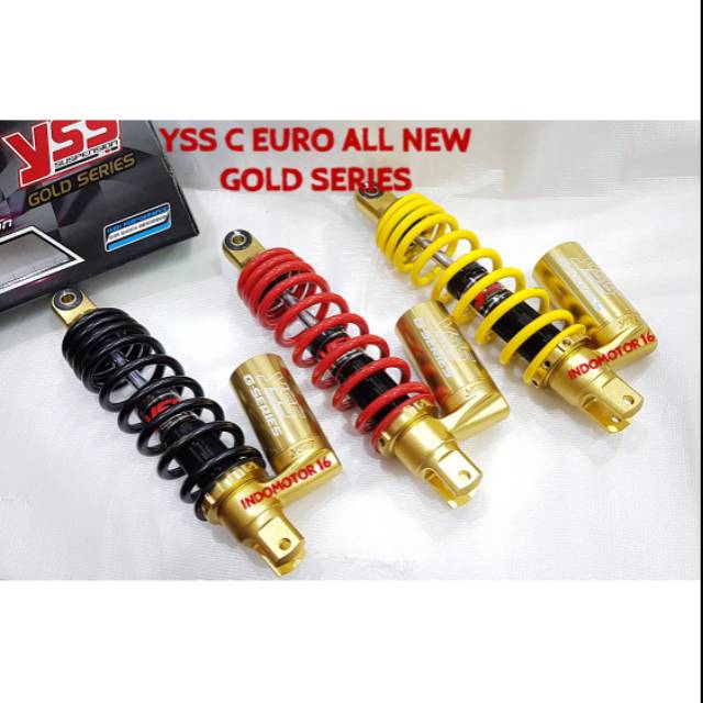 SHOCK YSS C EURO ORIGINAL BEAT MIO SCOOPY BLACK RED GOLD EDITION SERIES RESERVOIR 300 mm ORIGINAL TA