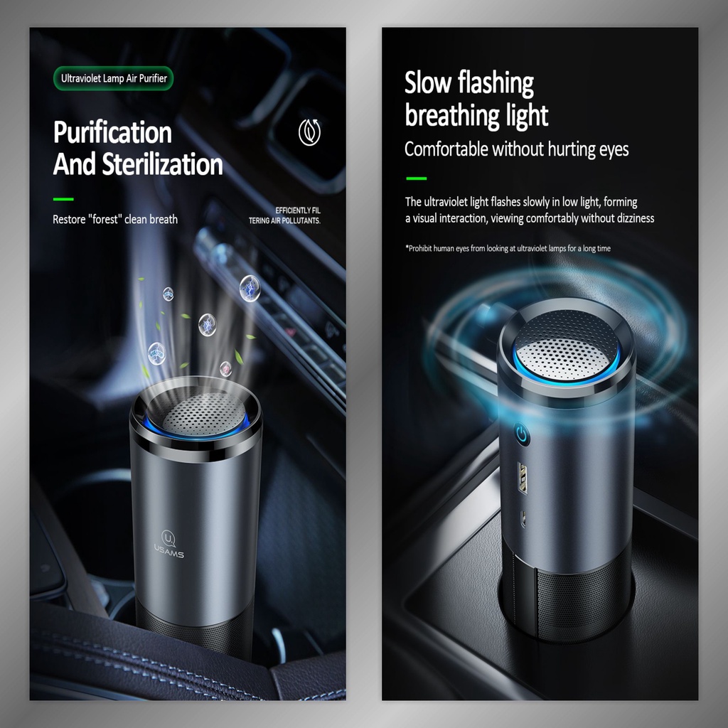 USAMS ZB169 Air Purifier UVC + Hepa Filter H13