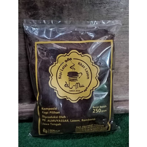 

KOPI LELET LASEM ELMU KEMASAN BENING 200GR