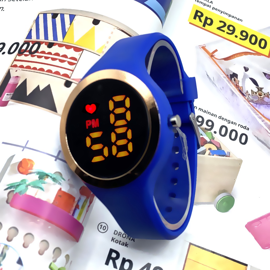 Detail produk dari Infinitytime Jam Tangan LED Watch Y1 Cewek Cowok Strap Rubber Digital