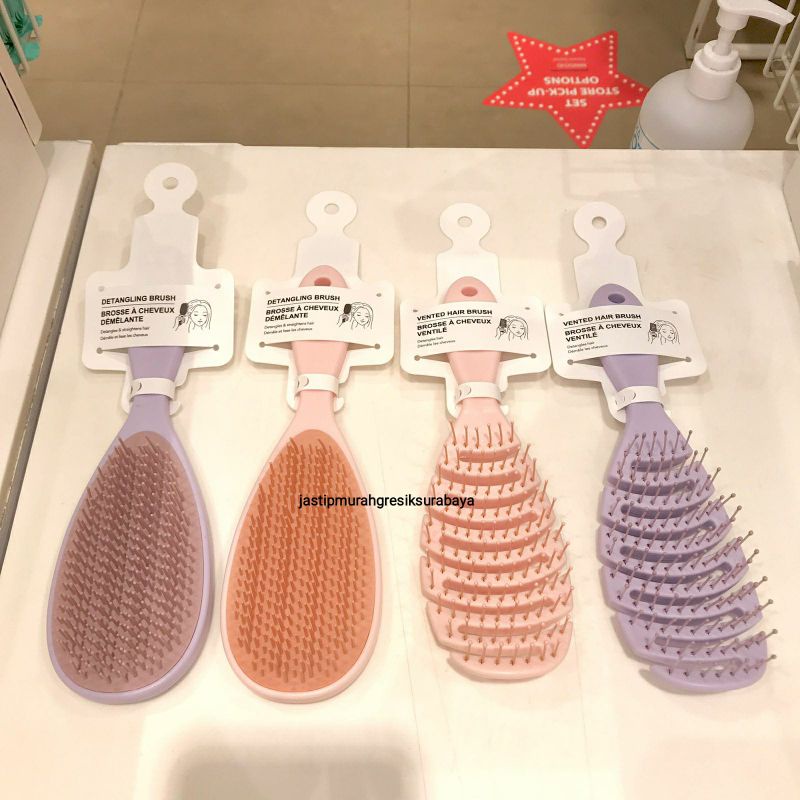CREAM SERIES VENTED HAIR BRUSH SISIR RAMBUT MINISO SISIR PASTEL SISIR MINISO