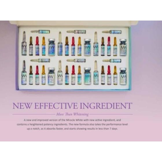 zdw-254 ECER MIRACLE WHITE 1 SET whitening putih pemutih original luthione glutation infus suntik in