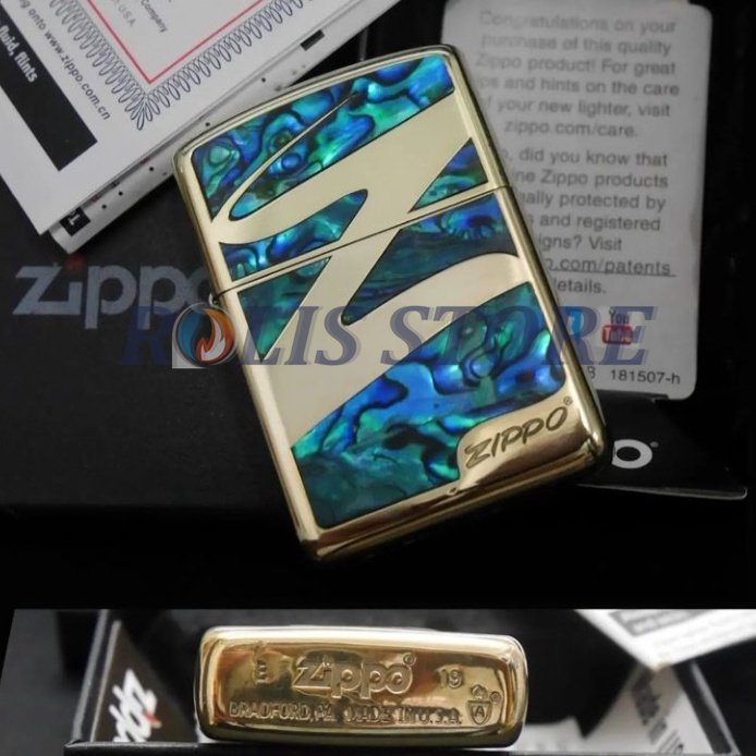 COD- Korek Zippo Gold Grafir Emboss Z Zippo High Premium Lighter Quality Made In Usa