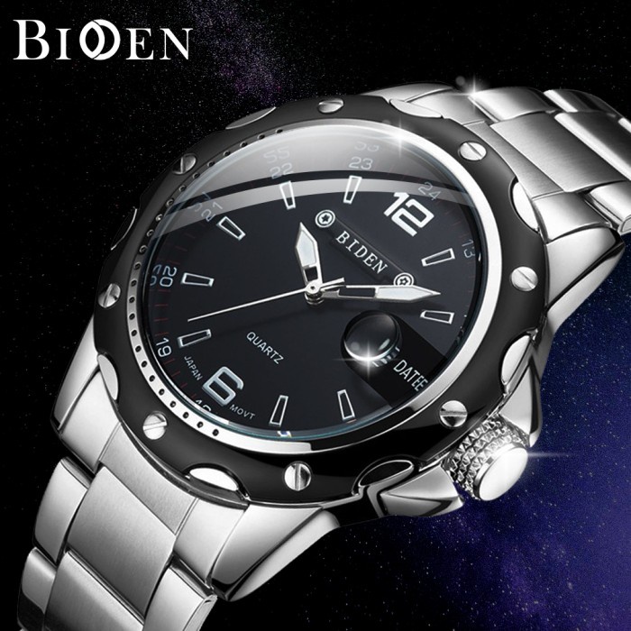 Jam Tangan Pria Fashion COD Terbaru Murah Watch Keren J7V7 jam tangan Biden fashion pria analog pita