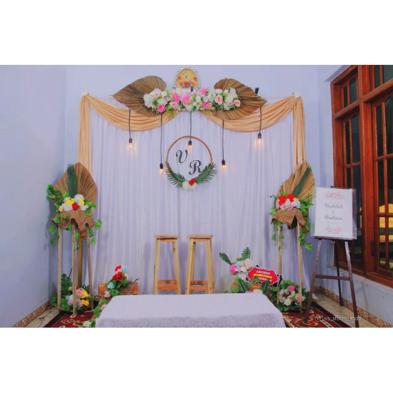 Dekorasi akad / Dekorasi lamaran / backdrop lamaran / backdrop akad