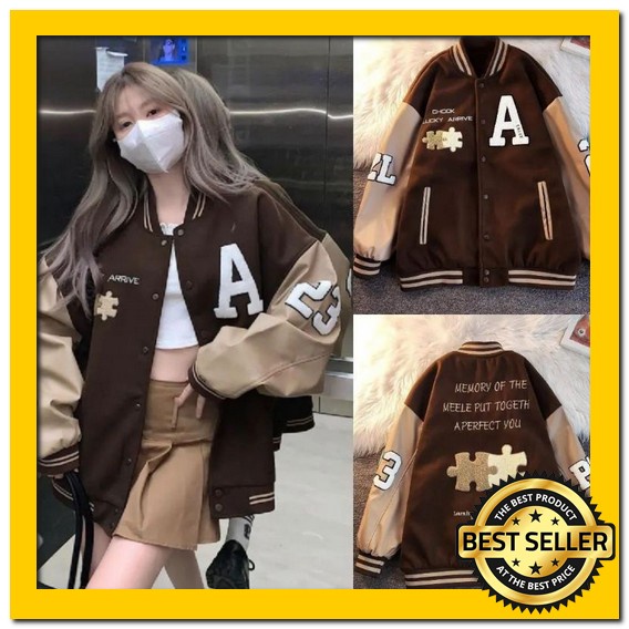 Varsity Jacket Pria Wanita Baseball Jaket Original Cowok Cewe Cewek Jaket Versity Varsitiy Terbaru K