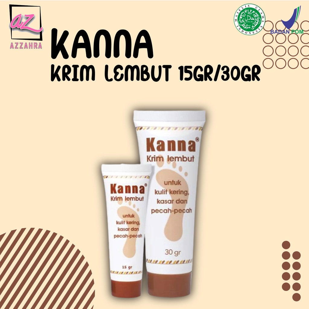 KANNA Krem Lembut / White / Vitamin gel - 15gr/30gr ( Melembutkan Kaki Pecah-Pecah )