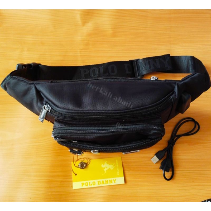 Tas pinggang/ waistbag PoloDanny Original Bahan Nilon Tebal pd-1667