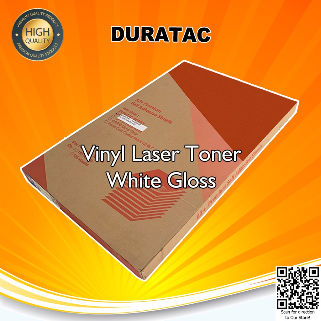 DURATAC - Sticker Vinyl PP Film Digital Print Laser Toner A3+ Stiker Label Kemasan Anti Air - Repack 25