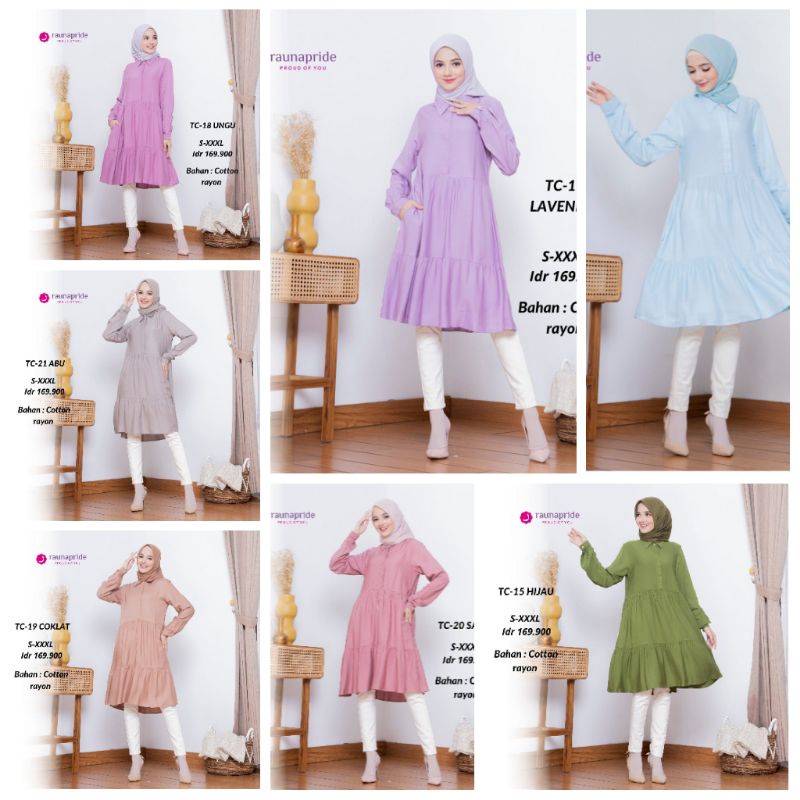 Rauna TC-15/16/17/18/19/20/21 Tunik muslim dewasa/ Discon 15%