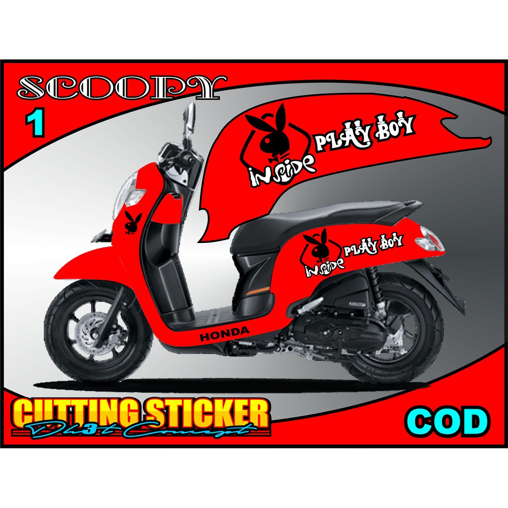Sticker Scoopy Striping Play Boy Prestige All Scoopy Sticker Scoopy Simple Sticker Scoopy