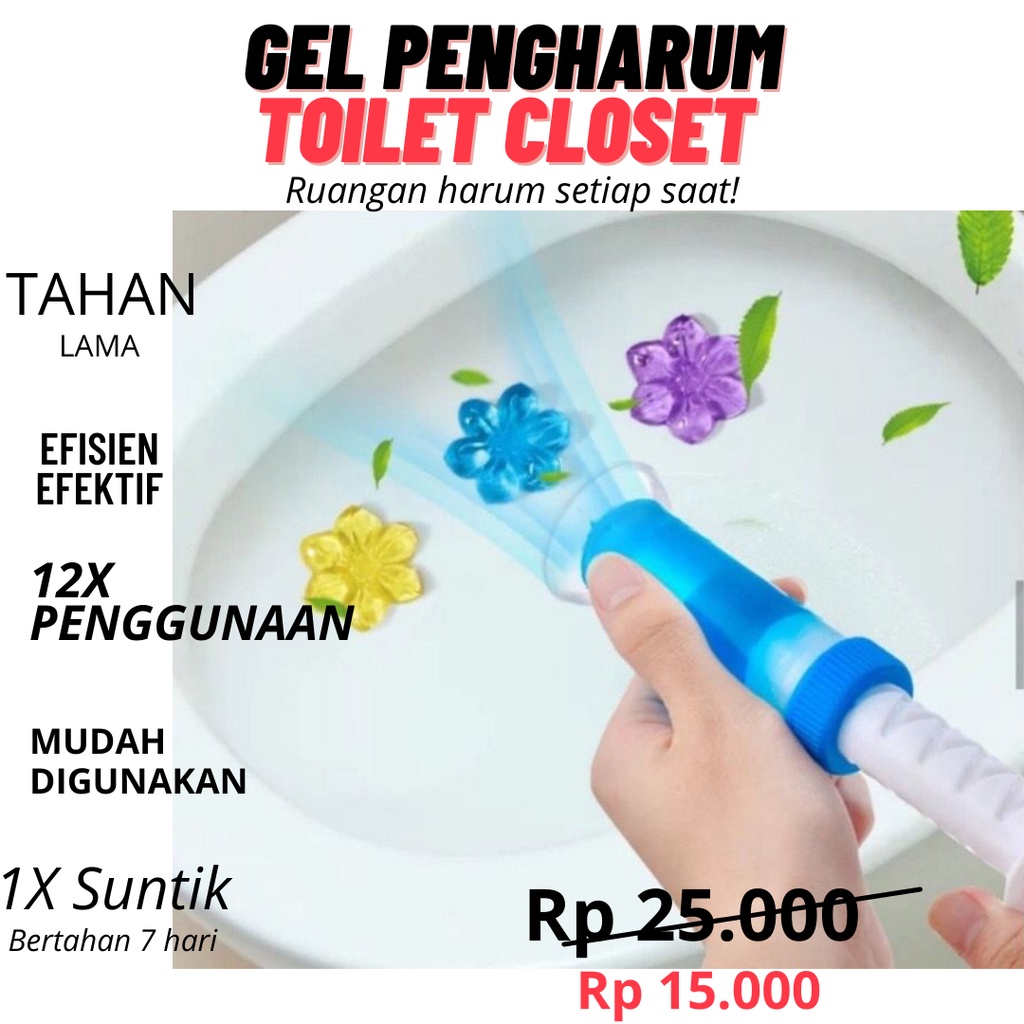 Pewangi Pengharum Gel Toilet Kloset Kamar Mandi WC Anti Bakteri Tahan Lama Gel Penghilan Bau WC