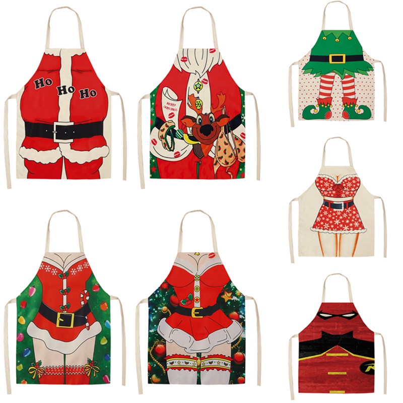 Celemek Natal Christmas GIFT HADIAH APRON XMAS DECORATIONS HIASAN ORNAMEN CUTE Lucu UNIK SANTA CLAUS KARTUN CARTOON Costum Murah GIFT SOUVENIR Celemek Santa Rusa Snowman Hadiah KADO READT STOCK