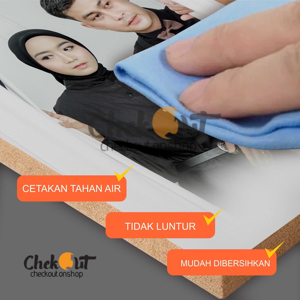 Cetak Foto custom dan Bingkai Kayu MDF Ukuran 20x30 cm