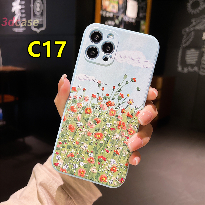 Xiaomi Redmi Note 9 8 10 10S 9 PRO MAX 9S Xiaomi Redmi POCO X3 NFC X3 PRO M3 Redmi 9C NFC 9A 9i 9T 9 Power 10X POCO M2 PRO Blue Sky Lavender Garden Painting Soft Silicone Case Cover untuk