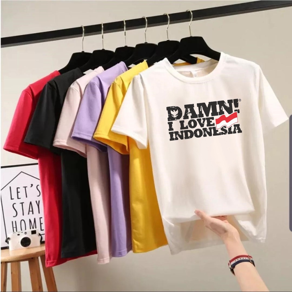 MYSTIQUE.ID-BAJU KAOS DAMN I LOVE INDONESIA T-SHIRT AESTHETIC