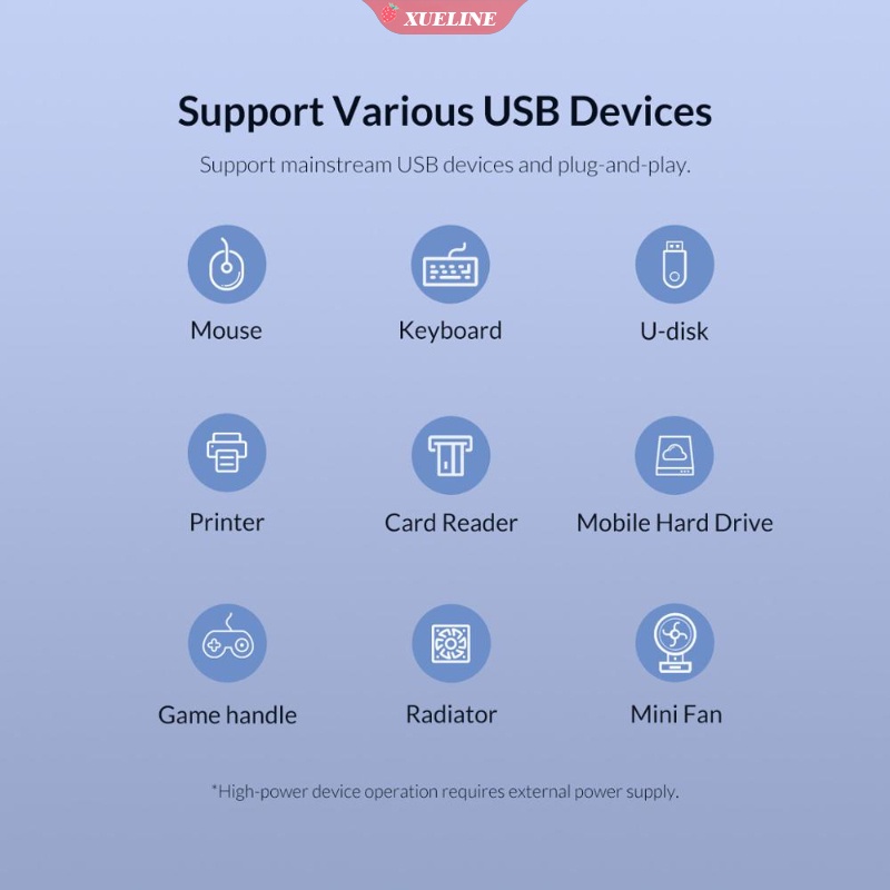 Adapter Splitter 4 Port USB OTG Untuk Huawei Xiaomi Lenovo Macbook PC Komputer