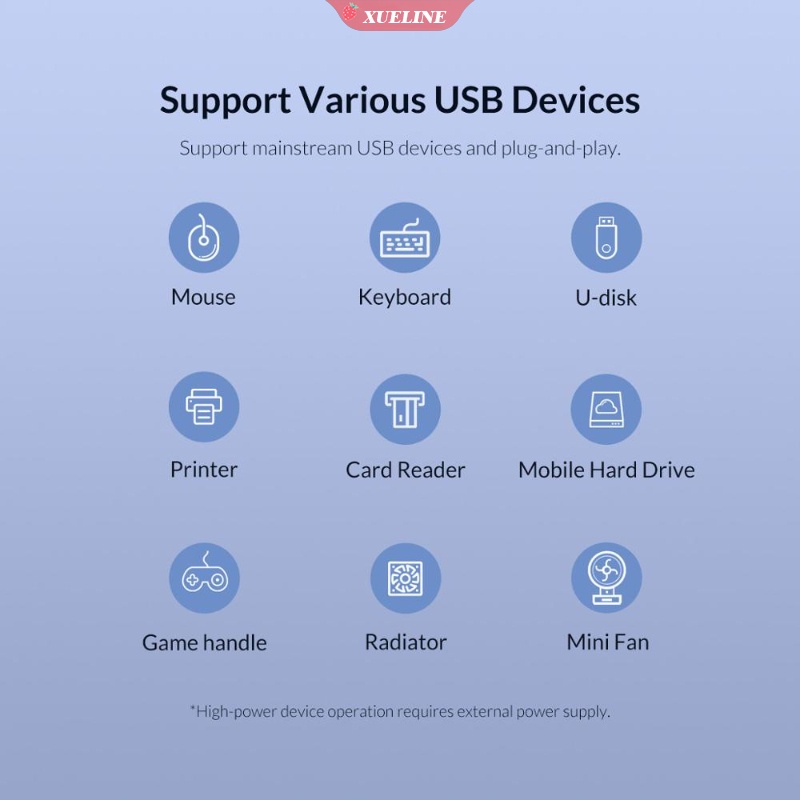 Hub 4 Port USB 2.0 Untuk Macbook / Mac Pro / mini / iMac / Surface Pro / XPS