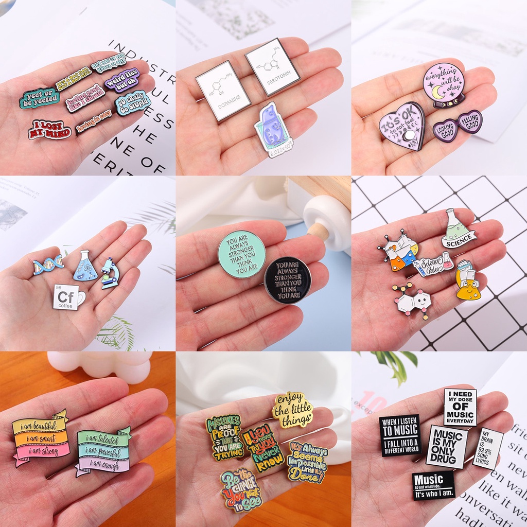 2-8pcs / set Bros Pin Enamel Desain Instrumen Medis Gaya Vintage Untuk Hadiah