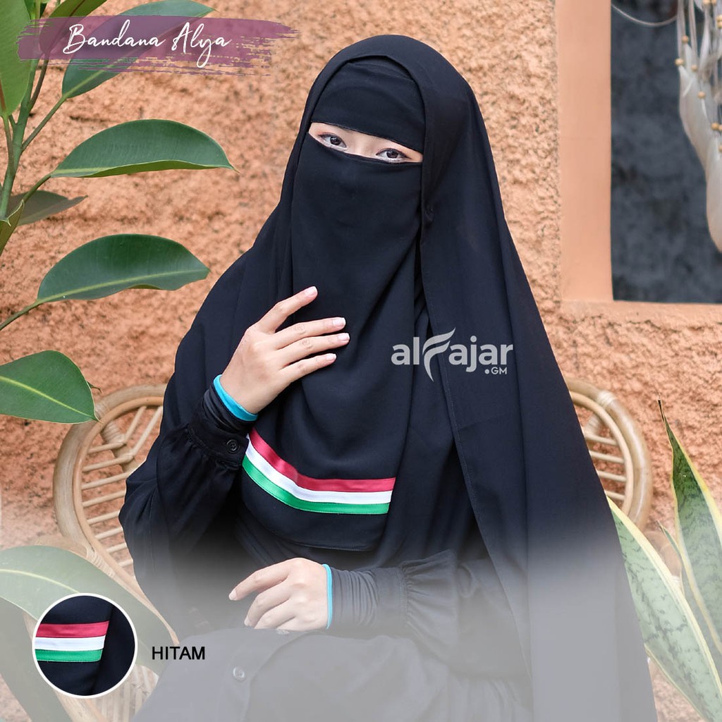 CADAR NIQOB BANDANA Dua Layer Ceruty Alya by Alfajar