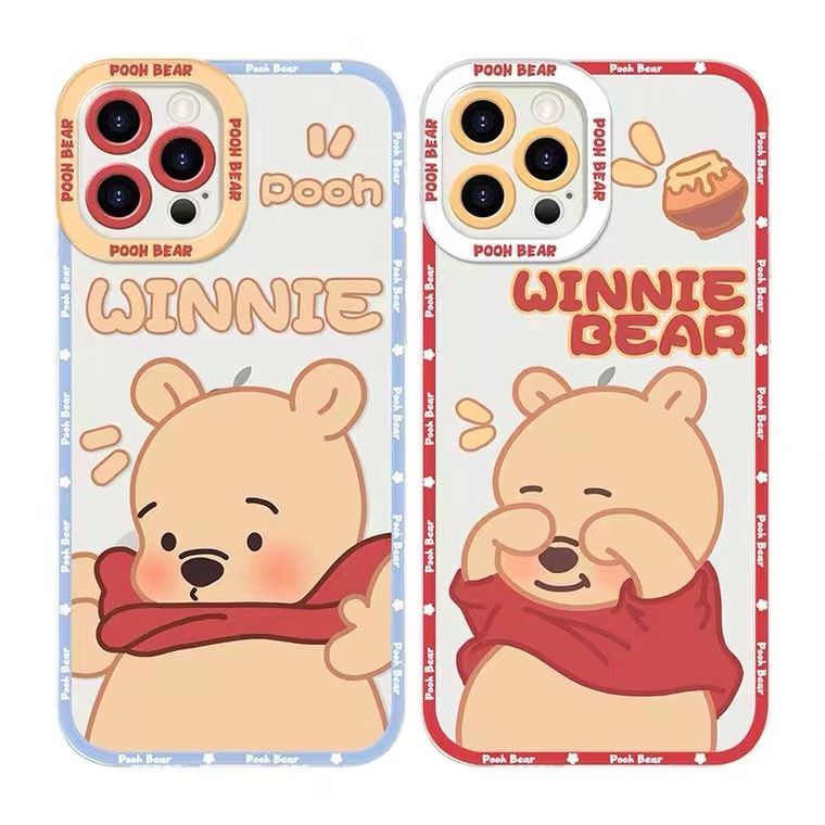 Casing IPhone 13 / 12 Pro Max / 11 / XS / XR / X / 8 / 7 / 6 / 6S Plus Motif Beruang Lucu