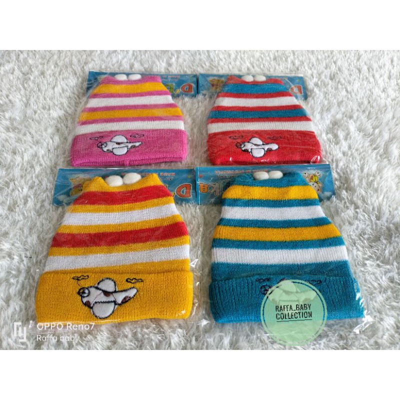 Topi rajut bayi salur bordir