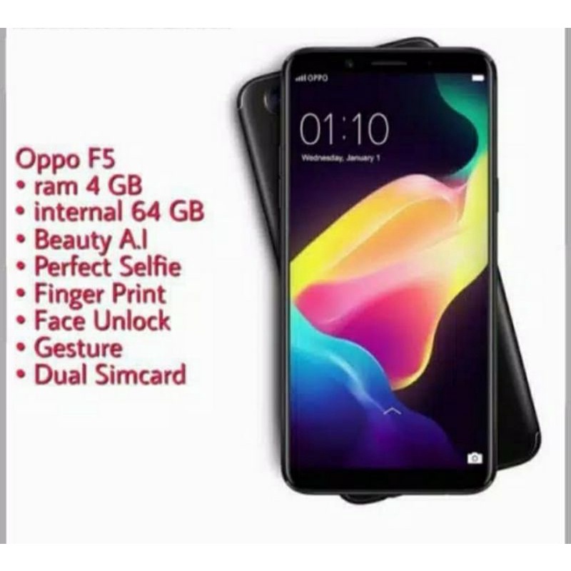 TERMURAH OPPO F5 RAM 4/64GB GARANSI 1 TAHUN | OPPO F5 RAM