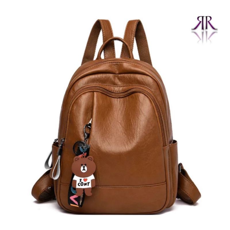 Tas Ransel kulit Asli Backpack Kulit Tas wanita kulit hitam