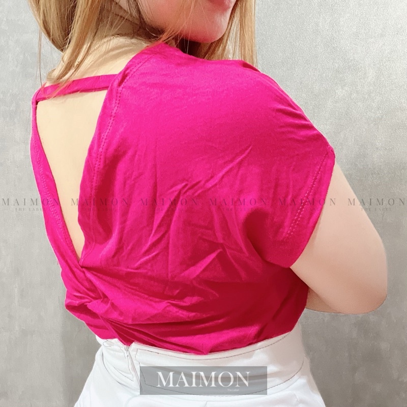 Open Back Twist Blouse | Atasan Wanita Korean Fashion | Maimon Grosir