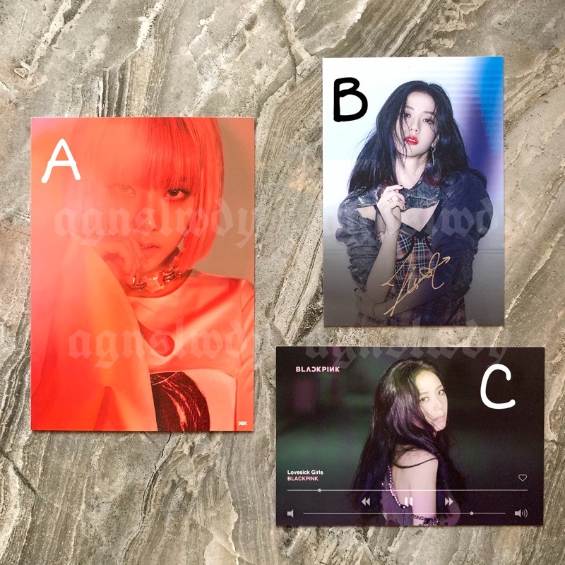 Blackpink Jisoo postcard Japan DDU DU DDU & postcard YG Select Thailand POB official