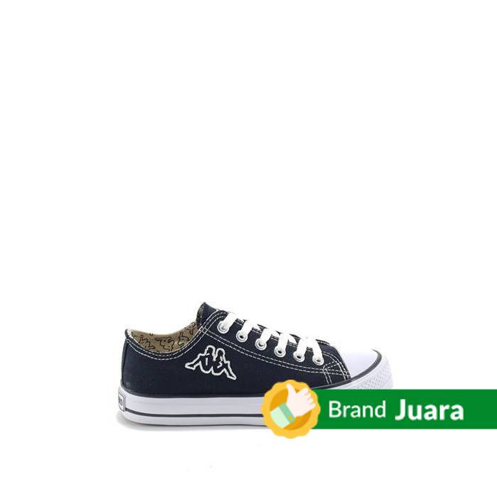 Kappa Sepatu Sneakers Erli Low Cut Black - White 43  ORIGINAL