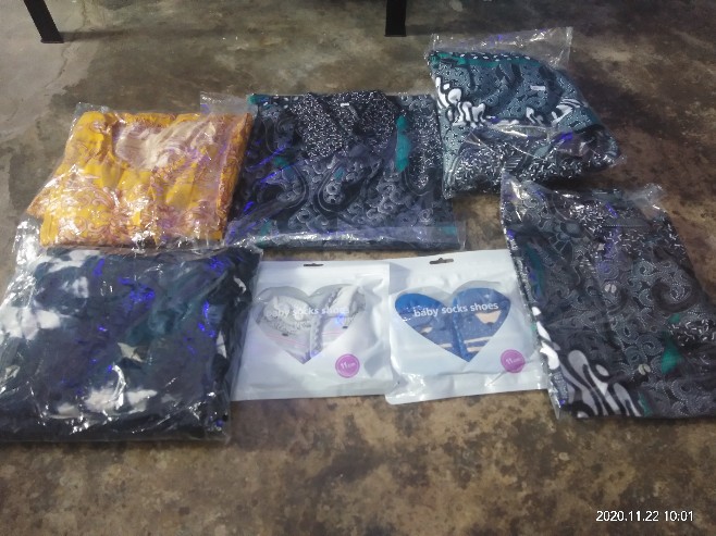 Batik Keluarga - Batik Couple Keluarga Muslim Sogan Family Ayah Ibu Anak Batik Set Family