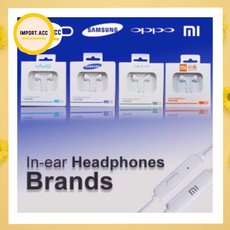 Headset / handsfree / earphone for Oppo, Xiaomi, Vivo, Asus MH133 non karet GOOD QUALITY