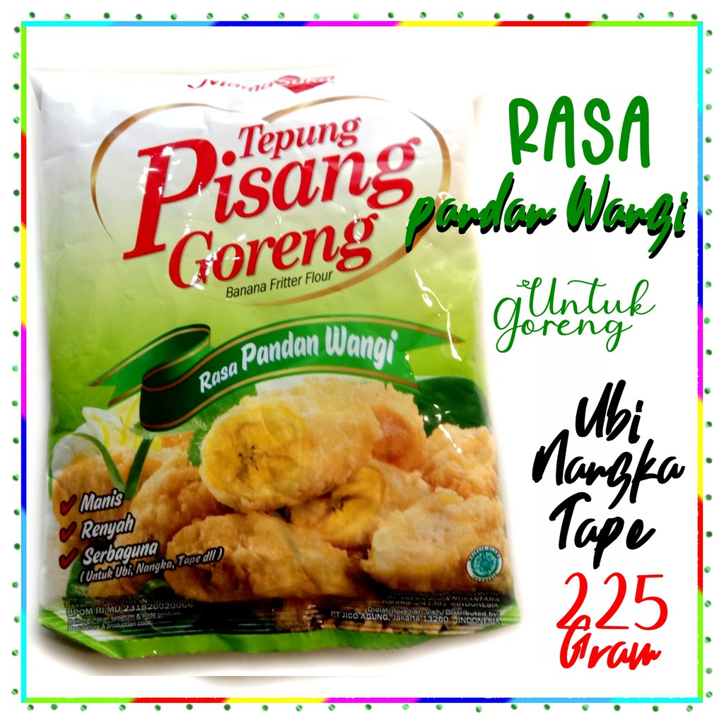 

Mamasuka Tepung pisang goreng 225gr untuk ubi nangka tape rasa pandan wangi