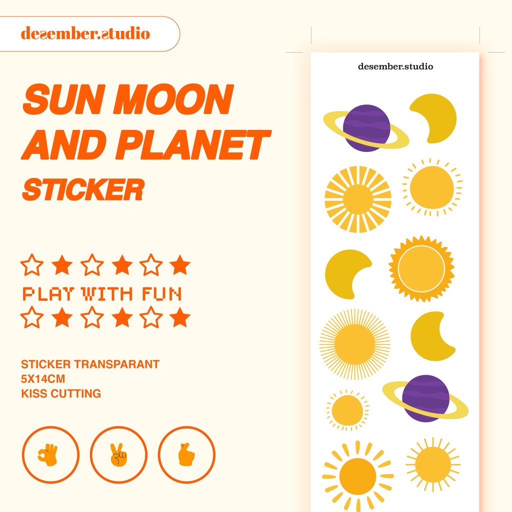 

Sun Moon Planet Sticker