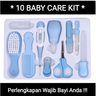 perlengkapan bayi set newborn isi 10 6   termometer  gunting kuku  sisir bayi  dll  baby care kit
