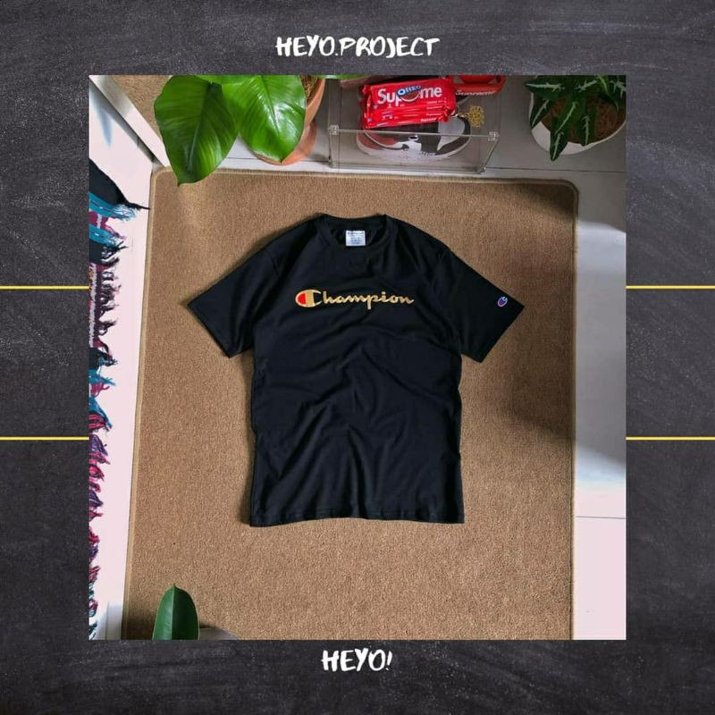 Champion Japan Domestic Market Big Script Gold Logo Tee SS20