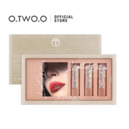 O Two O 3pcs Set Lipstick Matte Anti Air Tahan Lama LS LE002