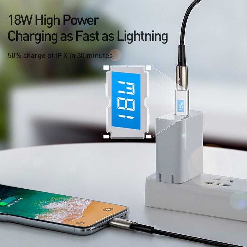 Baseus Waterdrop PD Type C To Lightning Cable Kabel Data PD Fast Charging 18W