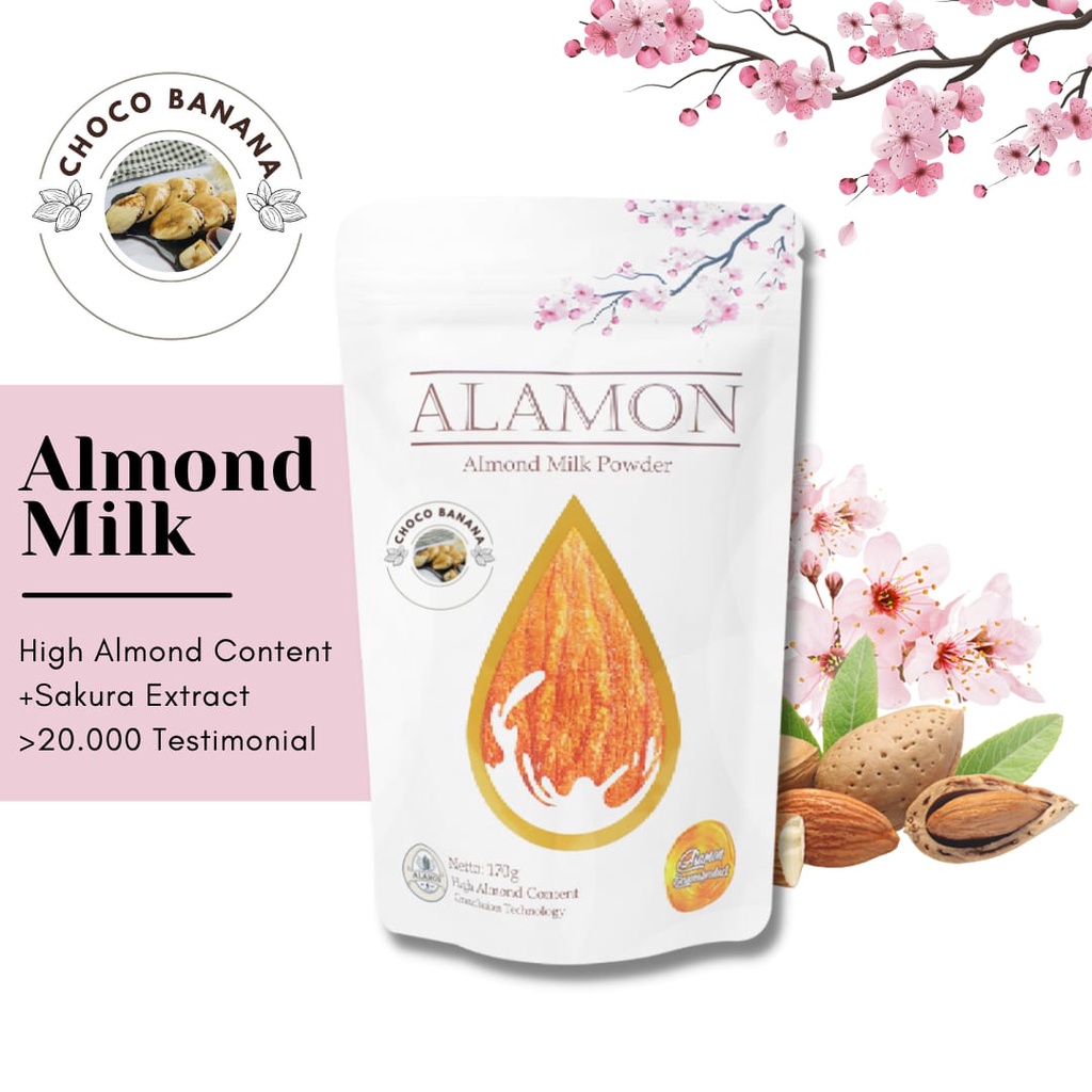 Susu Almond Bubuk- Alamond Milk Susu Nutrisi Otak dan Kulit Aneka Rasa - Asi Booster