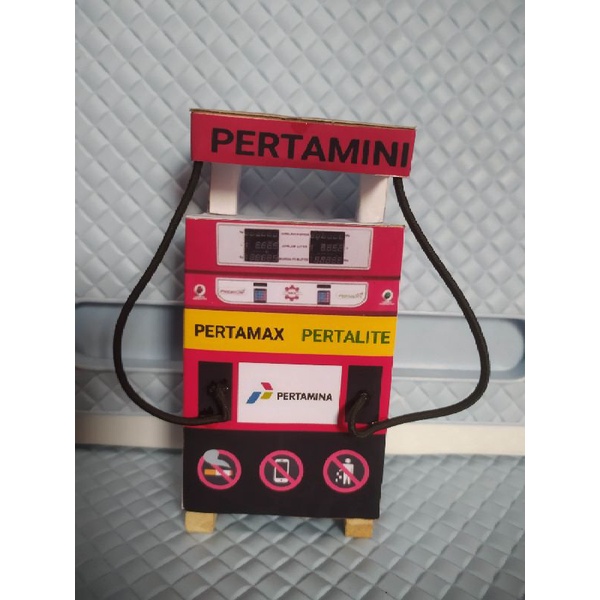 Miniatur pom bensin  mini skla 1/12