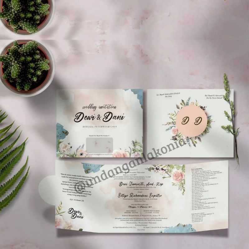 Undangan Pernikahan Rustic/ Undangan pernikahan murah/ Undangan rustic