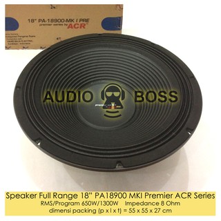 Speaker ACR Full Range 18 inch 18” 18 in 18in PA ACR 18900 MKI Premier Series
